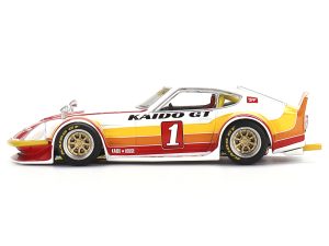 Datsun Fairlady Z Kaido GT V1 RHD (Right Hand Drive) #1 White with Stripes (Designed by Jun Imai) "Kaido House" Special 1/64 Diecast Model Car by True Scale Miniatures