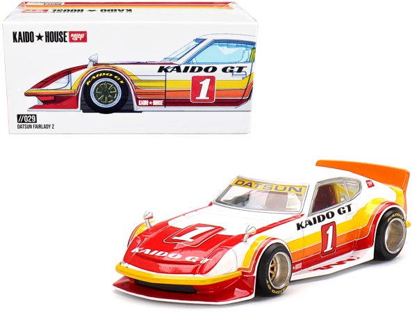 Datsun Fairlady Z Kaido GT V1 RHD (Right Hand Drive) #1 White with Stripes (Designed by Jun Imai) "Kaido House" Special 1/64 Diecast Model Car by True Scale Miniatures - Image 5