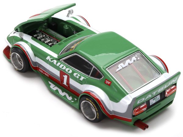 Datsun Fairlady Z Kaido GT V2 RHD (Right Hand Drive) #1 Green with Stripes (Designed by Jun Imai) "Kaido House" Special 1/64 Diecast Model Car by True Scale Miniatures - Image 3