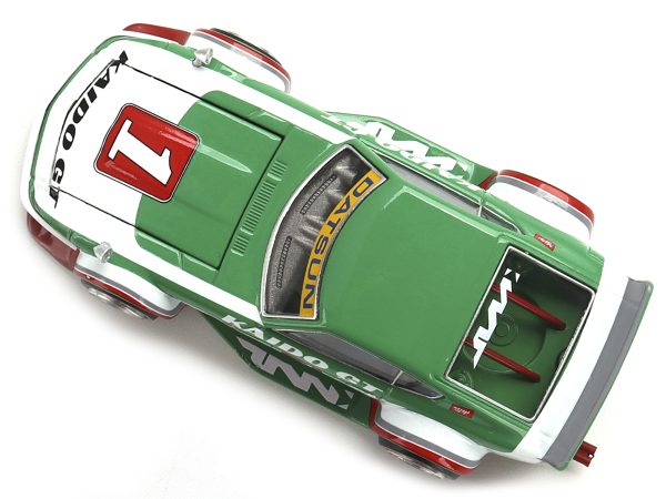 Datsun Fairlady Z Kaido GT V2 RHD (Right Hand Drive) #1 Green with Stripes (Designed by Jun Imai) "Kaido House" Special 1/64 Diecast Model Car by True Scale Miniatures - Image 2