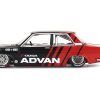 Datsun 510 Pro Street "ADVAN" Black and Red (Designed by Jun Imai) "Kaido House" Special 1/64 Diecast Model Car by True Scale Miniatures - Image 2