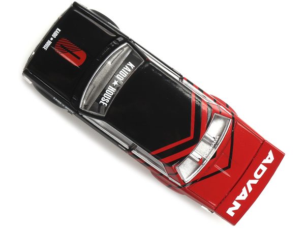 Datsun 510 Pro Street "ADVAN" Black and Red (Designed by Jun Imai) "Kaido House" Special 1/64 Diecast Model Car by True Scale Miniatures - Image 3