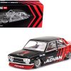 Datsun 510 Pro Street "ADVAN" Black and Red (Designed by Jun Imai) "Kaido House" Special 1/64 Diecast Model Car by True Scale Miniatures - Image 5