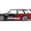 Datsun 510 Wagon "ADVAN" Black and Red (Designed by Jun Imai) "Kaido House" Special 1/64 Diecast Model Car by True Scale Miniatures - Image 2