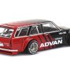 Datsun 510 Wagon "ADVAN" Black and Red (Designed by Jun Imai) "Kaido House" Special 1/64 Diecast Model Car by True Scale Miniatures - Image 4