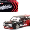 Datsun 510 Wagon "ADVAN" Black and Red (Designed by Jun Imai) "Kaido House" Special 1/64 Diecast Model Car by True Scale Miniatures - Image 5