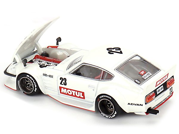 Datsun Fairlady Z KAIDO MOTUL V3 RHD (Right Hand Drive) #23 White (Designed by Jun Imai) "Kaido House" Special 1/64 Diecast Model Car by True Scale Miniatures - Image 3