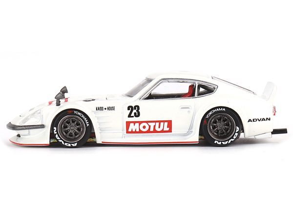 Datsun Fairlady Z KAIDO MOTUL V3 RHD (Right Hand Drive) #23 White (Designed by Jun Imai) "Kaido House" Special 1/64 Diecast Model Car by True Scale Miniatures - Image 2