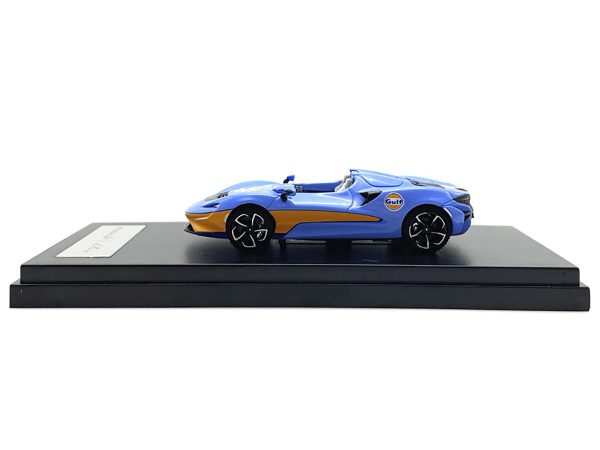 McLaren Elva Convertible Light Blue with Orange Accents "Gulf Oil" 1/64 Diecast Model Car by LCD Models - Image 4