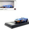 McLaren Elva Convertible Light Blue with Orange Accents "Gulf Oil" 1/64 Diecast Model Car by LCD Models - Image 2