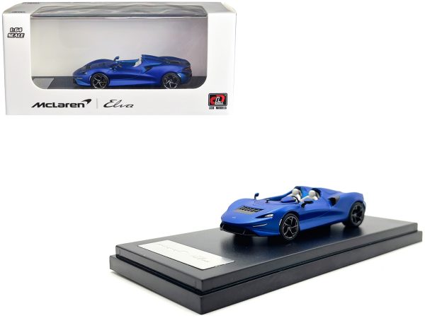 McLaren Elva Convertible Matt Blue Metallic 1/64 Diecast Model Car by LCD Models - Image 4
