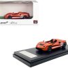 McLaren Elva Convertible #4 Matt Orange Metallic 1/64 Diecast Model Car by LCD Models - Image 4