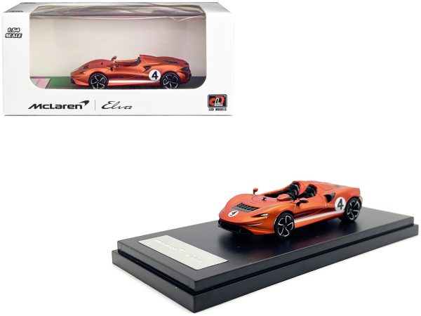 McLaren Elva Convertible #4 Matt Orange Metallic 1/64 Diecast Model Car by LCD Models - Image 4