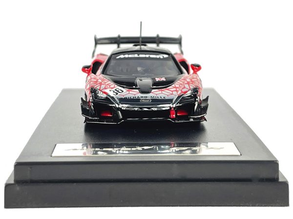 McLaren Senna GTR #36 Red with Black Top and Graphics 1/64 Diecast Model Car by LCD Models - Image 2