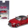 Lexus LC500 LB Works RHD (Right Hand Drive) Red Metallic with Carbon Top and Graphics Limited Edition to 1200 pieces 1/64 Diecast Model Car by Era Car - Image 2