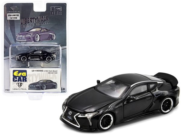 Lexus LC500 LB Works RHD (Right Hand Drive) Dark Black Limited Edition to 1200 pieces 1/64 Diecast Model Car by Era Car - Image 2