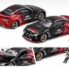 Lexus LC500 RHD (Right Hand Drive) Black and Red ADVAN Livery "HKS" and Driver Figure Limited Edition to 1800 pieces 1/64 Diecast Model Car by Era Car - Image 2