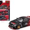 Lexus LC500 RHD (Right Hand Drive) Black and Red ADVAN Livery "HKS" and Driver Figure Limited Edition to 1800 pieces 1/64 Diecast Model Car by Era Car