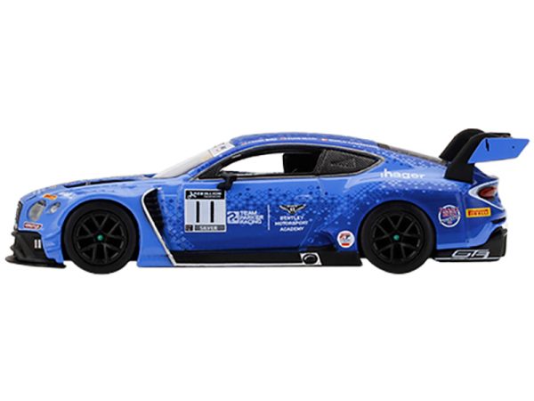 Bentley Continental GT3 RHD (Right Hand Drive) #11 Frank Bird - Nicolai Kjaergaard - Euan McKay Team Parker Total 24 Hours of Spa (2020) Limited Edition to 1800 pieces Worldwide 1/64 Diecast Model Car by True Scale Miniatures - Image 2