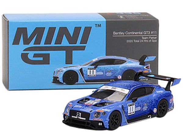 Bentley Continental GT3 RHD (Right Hand Drive) #11 Frank Bird - Nicolai Kjaergaard - Euan McKay Team Parker Total 24 Hours of Spa (2020) Limited Edition to 1800 pieces Worldwide 1/64 Diecast Model Car by True Scale Miniatures - Image 4