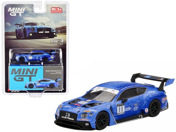 Bentley Continental GT3 RHD (Right Hand Drive) #11 Frank Bird - Nicolai Kjaergaard - Euan McKay Team Parker Total 24 Hours of Spa (2020) Limited Edition to 1800 pieces Worldwide 1/64 Diecast Model Car by True Scale Miniatures