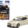 Nissan Skyline GT-R (R34) M-Spec RHD (Right Hand Drive) Silica Breath Gold Metallic Limited Edition to 3000 pieces Worldwide 1/64 Diecast Model Car by True Scale Miniatures - Image 3