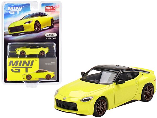 2023 Nissan Z Proto Spec Ikazuchi Yellow with Black Top Limited Edition to 3000 pieces Worldwide 1/64 Diecast Model Car by True Scale Miniatures - Image 3