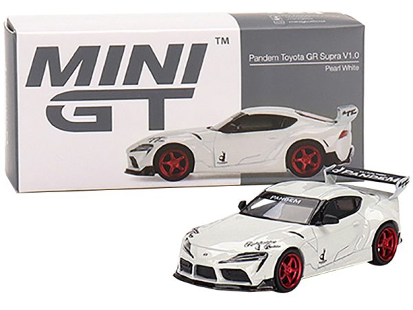 Toyota Pandem GR Supra V1.0 RHD (Right Hand Drive) Pearl White with Graphics Limited Edition to 2400 pieces Worldwide 1/64 Diecast Model Car by True Scale Miniatures - Image 3