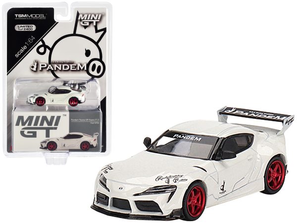 Toyota Pandem GR Supra V1.0 RHD (Right Hand Drive) Pearl White with Graphics Limited Edition to 2400 pieces Worldwide 1/64 Diecast Model Car by True Scale Miniatures - Image 4