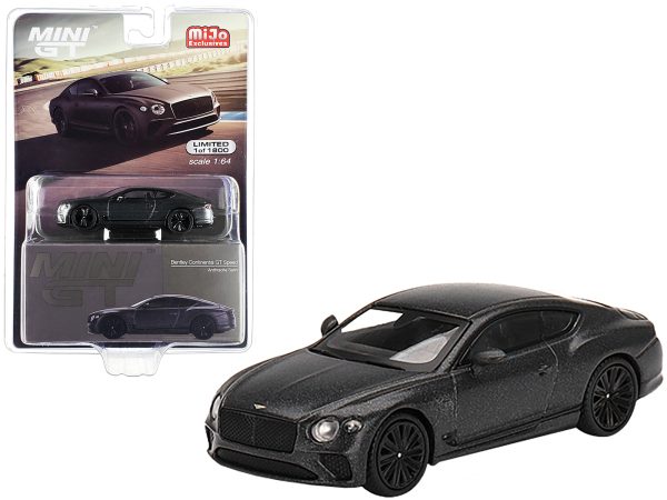 Bentley Continental GT Speed Anthracite Satin Gray Metallic Limited Edition to 1800 pieces Worldwide 1/64 Diecast Model Car by True Scale Miniatures - Image 3