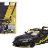 Toyota GR Supra "LB-Works" Matt Black with Yellow Graphics Limited Edition to 1800 pieces Worldwide 1/64 Diecast Model Car by True Scale Miniatures - Image 4