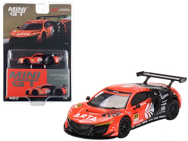Honda NSX GT3 EVO22 #55 Hideki Mutoh - Iori Kimura "ARTA" Super GT Series (2022) Limited Edition 1/64 Diecast Model Car by True Scale Miniatures - Image 3