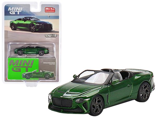 Bentley Mulliner Bacalar Convertible Scarab Green Metallic Limited Edition to 1200 pieces Worldwide 1/64 Diecast Model Car by True Scale Miniatures - Image 4