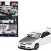 Nissan Skyline GT-R (R34) V-Spec II N1 RHD (Right Hand Drive) White with Carbon Hood Limited Edition to 4200 pieces Worldwide 1/64 Diecast Model Car by True Scale Miniatures - Image 4