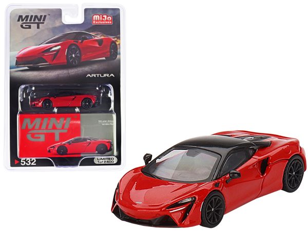 McLaren Artura Vermillion Red with Black Top Limited Edition to 2400 pieces Worldwide 1/64 Diecast Model Car by True Scale Miniatures - Image 3