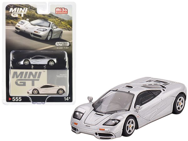 McLaren F1 Magnesium Silver Metallic Limited Edition to 3000 pieces Worldwide 1/64 Diecast Model Car by True Scale Miniatures - Image 3
