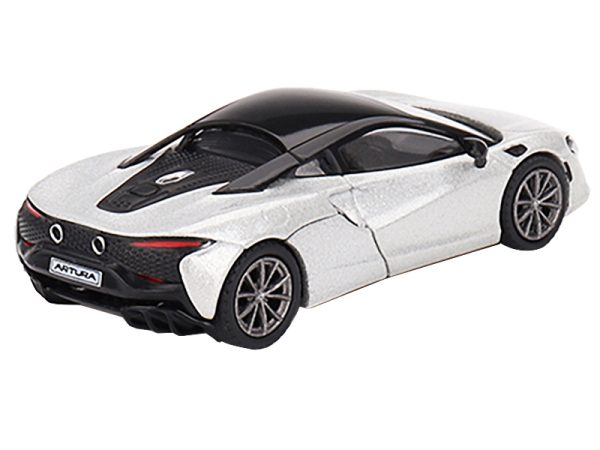 McLaren Artura Ice Silver Metallic with Black Top Limited Edition to 2040 pieces Worldwide 1/64 Diecast Model Car by True Scale Miniatures - Image 3