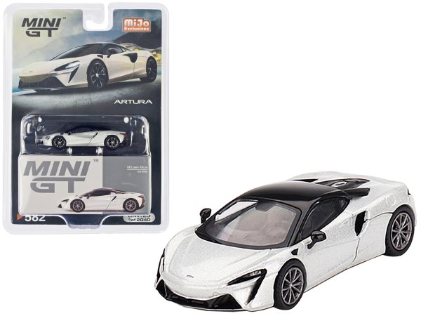 McLaren Artura Ice Silver Metallic with Black Top Limited Edition to 2040 pieces Worldwide 1/64 Diecast Model Car by True Scale Miniatures - Image 4