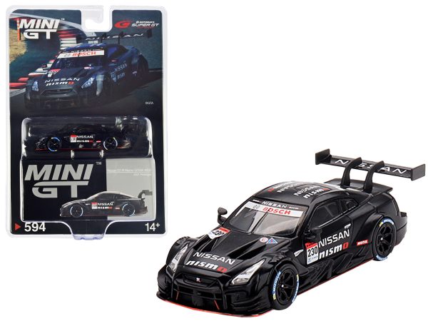 Nissan GT-R Nismo GT500 #230 "2021 Prototype" Black "Super GT Series" Limited Edition 1/64 Diecast Model Car by True Scale Miniatures - Image 3