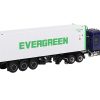 Western Star 49X Blue with 40' Reefer Shipping Container "Evergreen" Limited Edition 1/64 Diecast Model by True Scale Miniatures