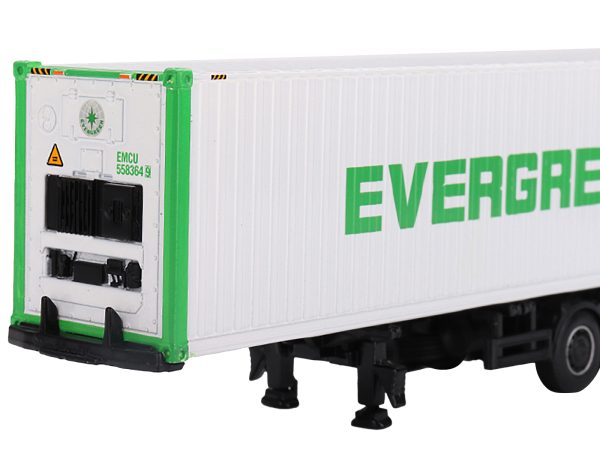 Western Star 49X Blue with 40' Reefer Shipping Container "Evergreen" Limited Edition 1/64 Diecast Model by True Scale Miniatures - Image 3