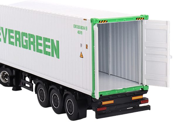 Western Star 49X Blue with 40' Reefer Shipping Container "Evergreen" Limited Edition 1/64 Diecast Model by True Scale Miniatures - Image 2