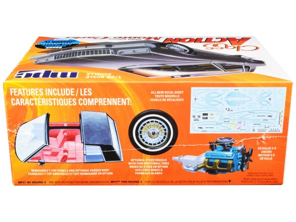 Skill 2 Model Kit 1980 Chevrolet Monte Carlo "Class Action" with Motorcycle and Trailer (Skill 2) 1/25 Scale Model Car by MPC - Image 2