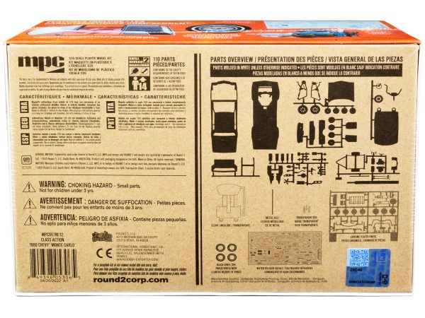 Skill 2 Model Kit 1980 Chevrolet Monte Carlo "Class Action" with Motorcycle and Trailer (Skill 2) 1/25 Scale Model Car by MPC - Image 4