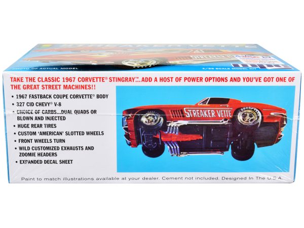 Skill 2 Model Kit 1967 Chevrolet Corvette Stingray "Streaker Vette" "The Great Street Machines" Series 1/25 Scale Model Car by MPC - Image 2