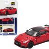 2020 Nissan GT-R (R35) Nismo RHD (Right Hand Drive) Red with Carbon Top Limited Edition to 1200 pieces 1/64 Diecast Model Car by Era Car