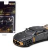 Nissan GT-R50 by Italdesign Liquid Kinetic Gray Metallic and Gold Goodwood Version Limited Edition to 2400 pieces 1/64 Diecast Model Car by Era Car
