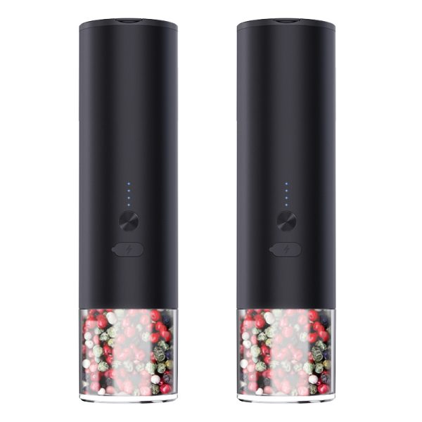 Electric Food Corn Soybean Salt And Pepper Grinder Mill Machine Rechargeable Electric Pepper And Salt Grinder Set With LED Kitchen Gadgets - Image 5