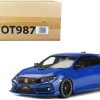 2017 Honda Civic FK8 Type R Blue 1/18 Model Car by Otto Mobile - Image 4