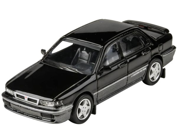 1988 Mitsubishi Galant VR-4 Lamp Black and Chateau Silver 1/64 Diecast Model Car by Paragon Models - Image 3